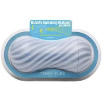 Мастурбатор Tenga FLEX Bubbly Blue зі змінною інтенсивністю, можна скручувати, вакуум — Просмотреть изображение 3