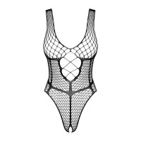 Бодистокинг из крупной сетки с доступом Obsessive B117 teddy S/M/L, черный