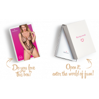 Бодістокінг із великої сітки з доступом Obsessive B117 teddy S/M/L, чорний — Переглянути зображення 7