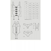 Эротический костюм зайки Obsessive Bunny suit 4 pcs costume pink L/XL, розовый, топ с подвязками — Просмотреть изображение 7