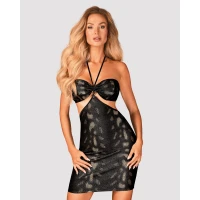 Сукня під зміїну шкіру Obsessive Vivianty dress XS/S, чорна — Переглянути зображення 1