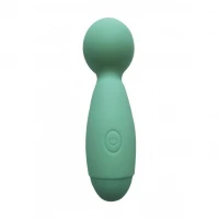 Мінівібромасажер Wooomy Smally Mini Wand Turquoise — Переглянути зображення 1