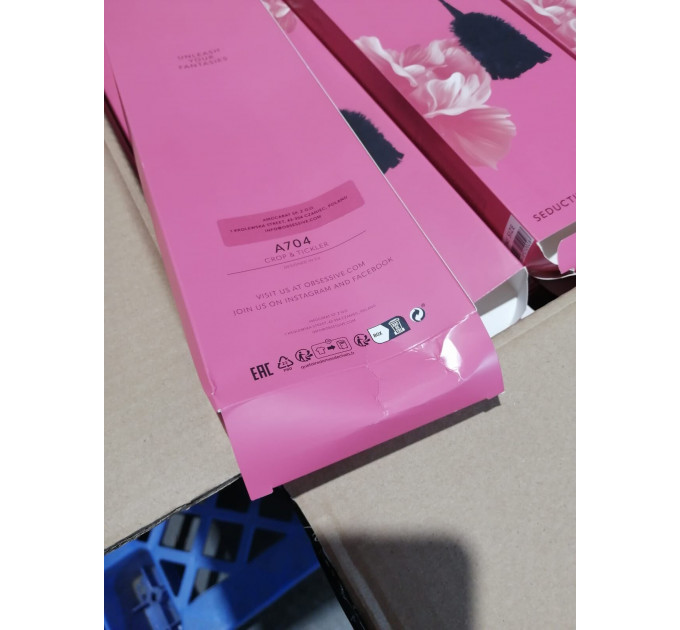 Шлепалка-сердечко с перьями Obsessive A704 Crop & Tickler (мятая упаковка!!!)