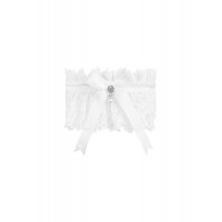 Ажурная подвязка Obsessive Amor Blanco garter, white