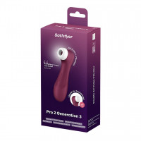 Вакуумный клиторальный стимулятор Satisfyer Pro 2 Generation 3 with Liquid Air Wine Red — Просмотреть изображение 6