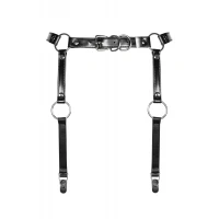 Гартери Obsessive A741 garter belt black O/S, штучна шкіра — Переглянути зображення 2