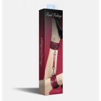 Поножі Feral Feelings – Ankle Restraints Burgundy, натуральна шкіра — Переглянути зображення 2