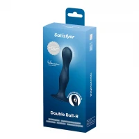 Дилдо Satisfyer Double Ball-R Dark Blue, унісекс, рухомі кульки всередині, на присосці — Переглянути зображення 4