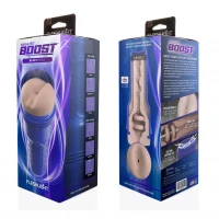 Мастурбатор-попка Fleshlight Boost Blast Female Light Medium Flesh, плаваючі кільця Turbo Tech — Переглянути зображення 4