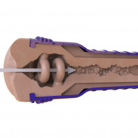 Мастурбатор-попка Fleshlight Boost Blast Female Light Medium Flesh, плавающие кольца Turbo Tech