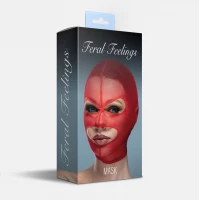Маска сітка з відкритим ротом та очима Feral Feelings - Mask Red — Просмотреть изображение 2