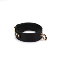 Нашийник з повідцем Liebe Seele Black Organosilicon Collar with Leash, екошкіра — Переглянути зображення 6