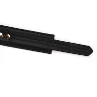Нашийник з повідцем Liebe Seele Black Organosilicon Collar with Leash, екошкіра — Переглянути зображення 8