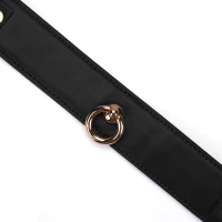Нашийник з повідцем Liebe Seele Black Organosilicon Collar with Leash, екошкіра — Переглянути зображення 4