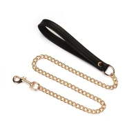 Нашийник з повідцем Liebe Seele Black Organosilicon Collar with Leash, екошкіра — Переглянути зображення 2