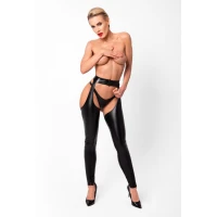 Легінси Noir Handmade F323 Rebel, XXL, black, під латекс, з відкритими стегнами та сідницями — Просмотреть изображение 1