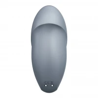 Вібростимулятор-пульсатор Satisfyer Tap &amp; Climax 1 Bluegrey, ефект постукування пальцем, 2 мотори — Переглянути зображення 6