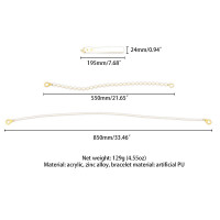 Перлинний набір для фіксації LOCKINK Pearl Bondage &amp; Restraint Set, наручники, поножі, повідець — Переглянути зображення 8