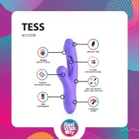 Вібратор-кролик із вагінальним відростком Good Vibes Only – Tess Rabbit Vibrator with G-Spot Stimulator — Переглянути зображення 11