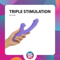 Вібратор-кролик із вагінальним відростком Good Vibes Only – Tess Rabbit Vibrator with G-Spot Stimulator — Переглянути зображення 9