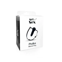 Кляп силіконовий з фалоімітатором Art of Sex - Phallus, екошкіра, чорний — Переглянути зображення 3