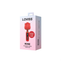 Вибромассажер Loviss Rose Mini Massage Wand Vibrator, головка в виде розы, 9 режимов — Просмотреть изображение 6