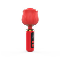 Вибромассажер Loviss Rose Mini Massage Wand Vibrator, головка в виде розы, 9 режимов — Просмотреть изображение 3