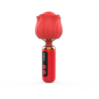 Вибромассажер Loviss Rose Mini Massage Wand Vibrator, головка в виде розы, 9 режимов