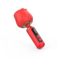 Вибромассажер Loviss Rose Mini Massage Wand Vibrator, головка в виде розы, 9 режимов — Просмотреть изображение 4