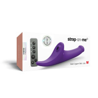 Вібронасадка для страпону з вакуумною стимуляцією Strap-On-Me Multi Orgasm Dildo M Purple — Переглянути зображення 8