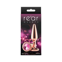 Анальная пробка NS Novelties Rear Assets - Tapered - Medium - Rose Gold - Pink — Просмотреть изображение 3
