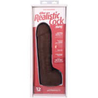 Фалоімітатор Doc Johnson The Realistic Cock ULTRASKYN - 12 Inch Hung with Balls Chocolate — Переглянути зображення 9