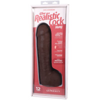 Фалоімітатор Doc Johnson The Realistic Cock ULTRASKYN - 12 Inch Hung with Balls Chocolate — Переглянути зображення 10