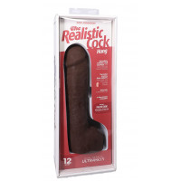 Фалоімітатор Doc Johnson The Realistic Cock ULTRASKYN - 12 Inch Hung with Balls Chocolate — Переглянути зображення 8