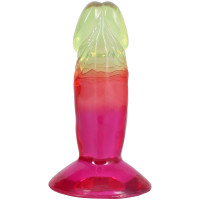 Дилдо Doc Johnson Crystal Jellies - 4.5 Inch Classic Dong - Rainbow — Просмотреть изображение 4