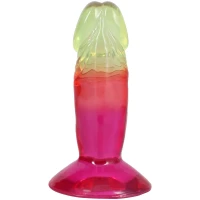 Фалоімітатор Doc Johnson Crystal Jellies - 4.5 Inch Classic Dong - Rainbow — Переглянути зображення 4