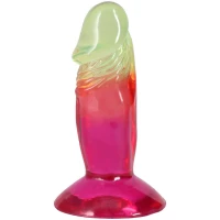 Фалоімітатор Doc Johnson Crystal Jellies - 4.5 Inch Classic Dong - Rainbow — Переглянути зображення 1