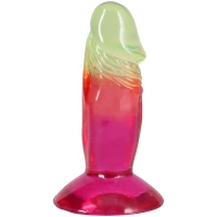 Фалоімітатор Doc Johnson Crystal Jellies - 4.5 Inch Classic Dong - Rainbow — Переглянути зображення 2