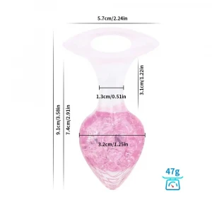 Анальна пробка Liebe Seele Heart-shaped Crystal Anal Plug - Pink Medium