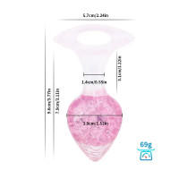 Анальна пробка Liebe Seele Heart-shaped Crystal Anal Plug - Pink Medium — Переглянути зображення 6