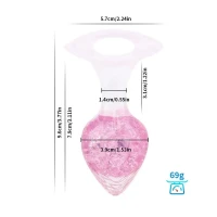Анальная пробка Liebe Seele Heart-shaped Crystal Anal Plug - Pink Medium — Просмотреть изображение 6