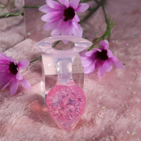 Анальна пробка Liebe Seele Heart-shaped Crystal Anal Plug - Pink Medium — Переглянути зображення 4