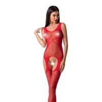 Бодістокінг Passion BS061 red, комбінезон, імітація панчіх — Переглянути зображення 1