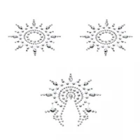 Пестіс з кристалів Petits Joujoux Gloria set of 3 - Silver, прикраса на груди та вульву — Переглянути зображення 1