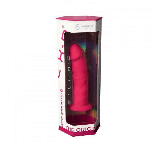 Фаллоимитатор SilexD Robby Pink (MODEL 2 size 6in), двухслойный, силикон+Silexpan, диаметр 3,5см