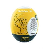 Самозмащувальний мастурбатор-яйце Satisfyer Masturbator Egg Fierce, одноразовий, не потребує змазки — Переглянути зображення 1