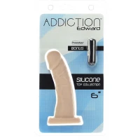 Вигнутий фалоімітатор на присосці ADDICTION — Edward 6″ Curved Dong, віброкуля в подарунок — Переглянути зображення 5