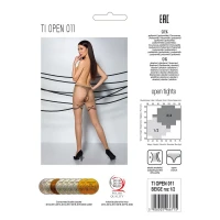 Тілесні колготки з відкритим доступом, контрастні шортики Passion TIOPEN 011 3/4 (20 den), beige — Переглянути зображення 10