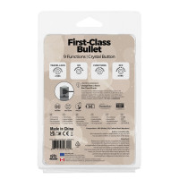 Вибропуля PowerBullet First-Class Bullet 2.5″ with Key Chain Pouch, Gun Metal, 9 режимов вибрации — Просмотреть изображение 7