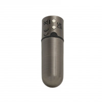 Вибропуля PowerBullet First-Class Bullet 2.5″ with Key Chain Pouch, Gun Metal, 9 режимов вибрации